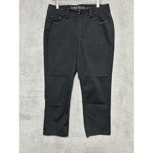 Code Bleu Annette Stretch Denim Capri Jeans Women's Sz 12/25 Embellished Pockets